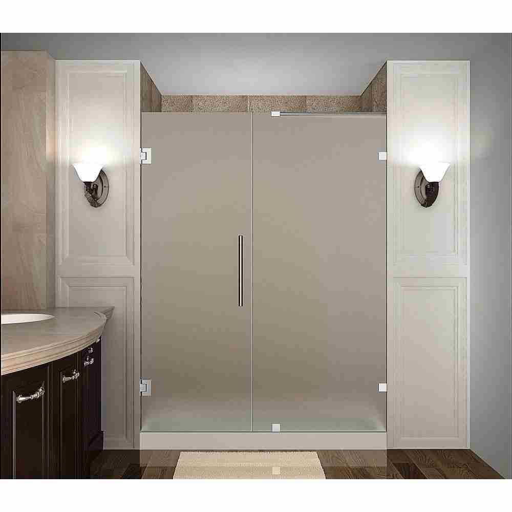 Frosted glass shower door 