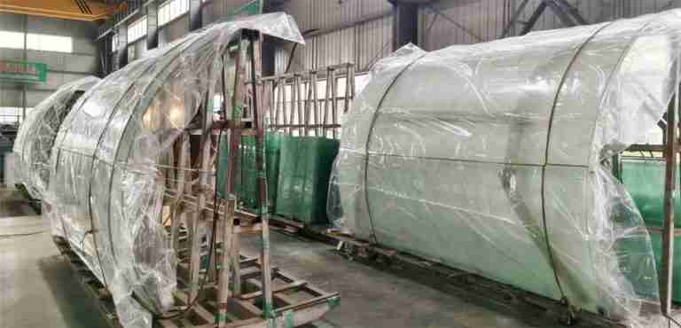 curved laminated glass production