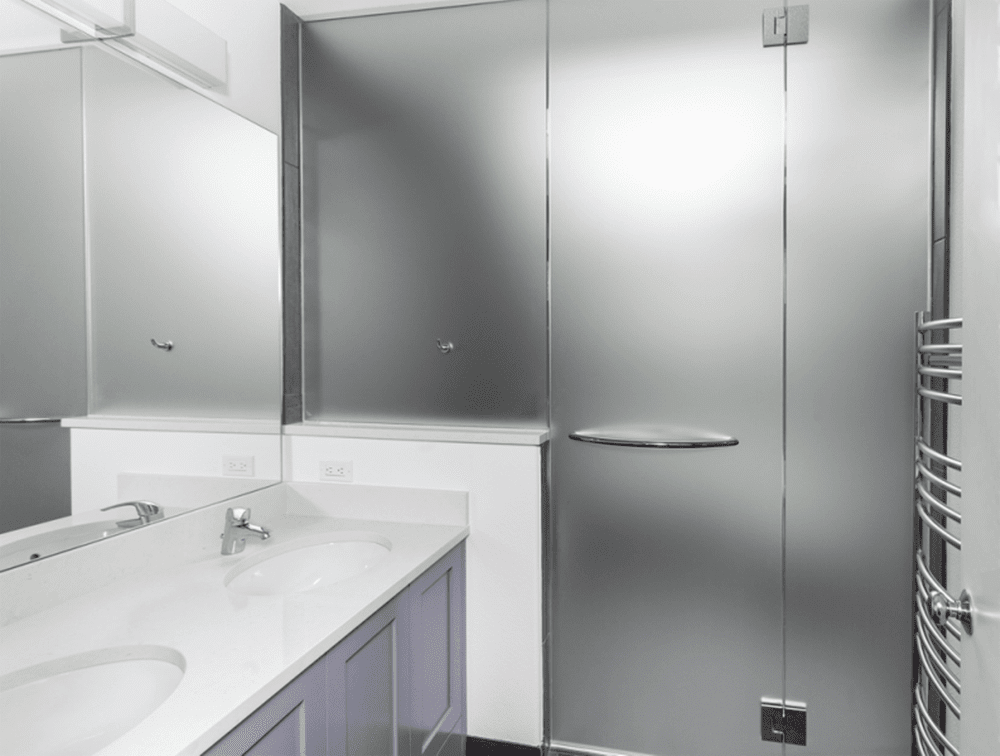 portes de douche en verre gravé