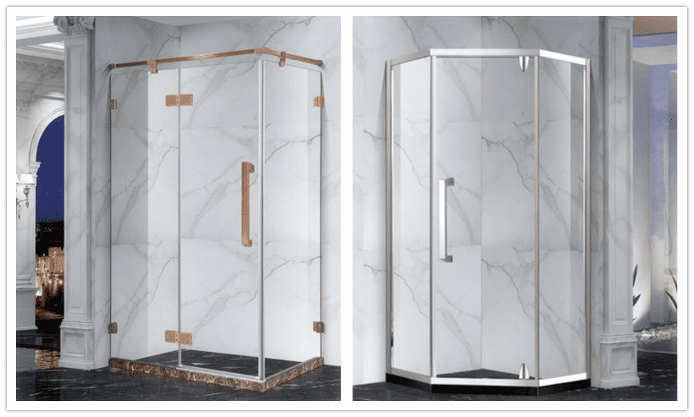 Puertas de ducha de cristal templado abierto de un lado