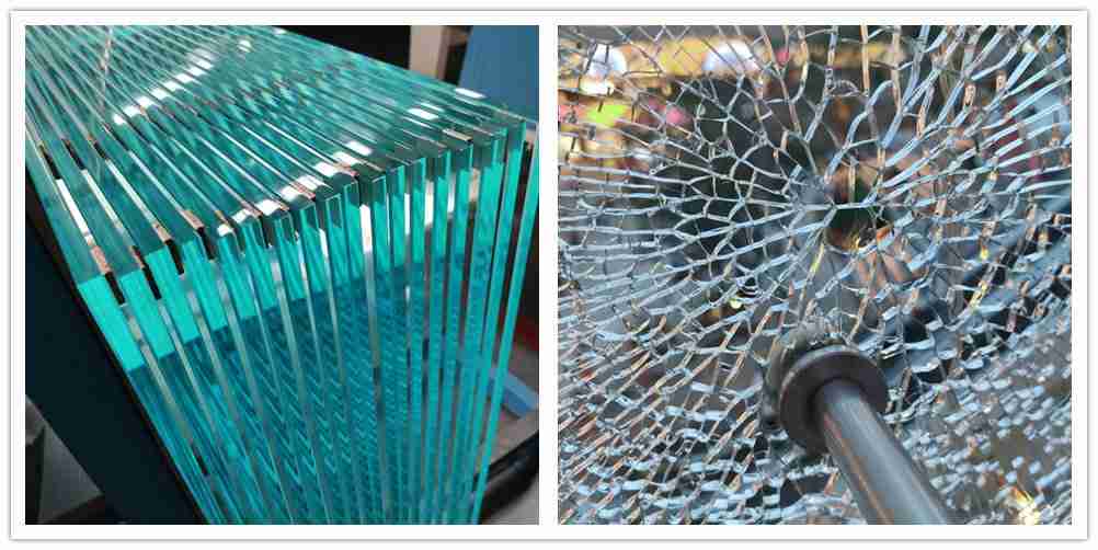 La rotura de vidrio templado se romperá en pequeñas partículas que es inofensiva para los seres humanos.