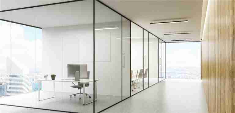 10мм закаленные стеклянные офисные перегородки