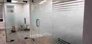frosted glass office partitions