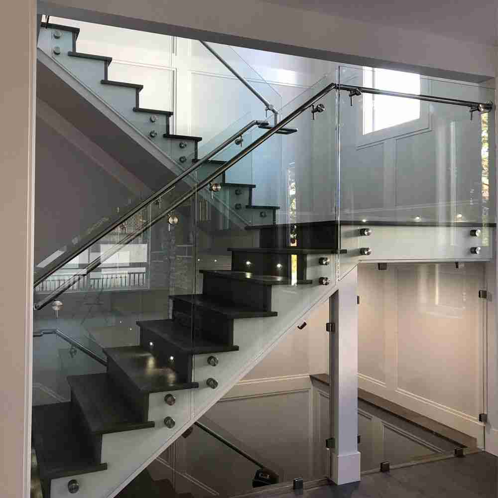indoor 10mm 12mm toughened safety tempered glass railing handrail panles