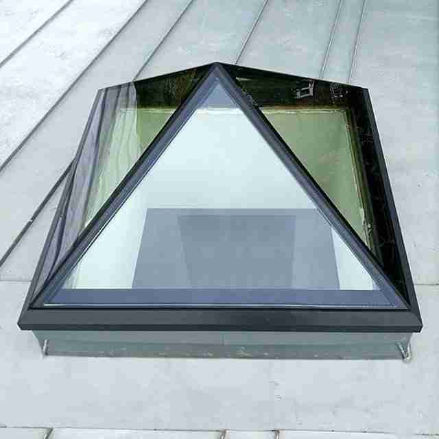 triángulo de vidrio aislado, bajo e doble acristalamiento de vidrio, techo de vidrio aislado, paneles de techo de vidrio aislado