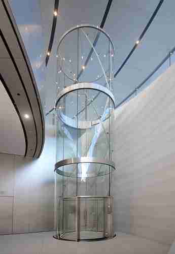 Шэньчжэнь Дракон стекла обеспечивают супер сильный изогнутый ламинированный стекло для стеклянного лифта.
