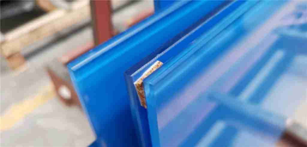 blue silk screen printing glass