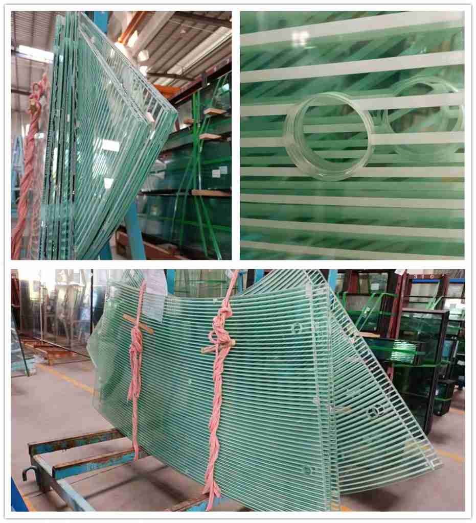 Shenzhen Dragon Glass provide 21.52mm laminated canopy glass with a super elegant silk screen printed design