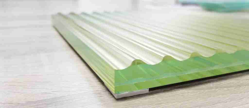 Reeded Gold Mirror Laminated Glass,Fluted gold mirror laminated glass,ribbed gold mirror laminated glass,