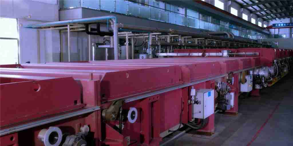Large area sputtering line for reflective glass production.