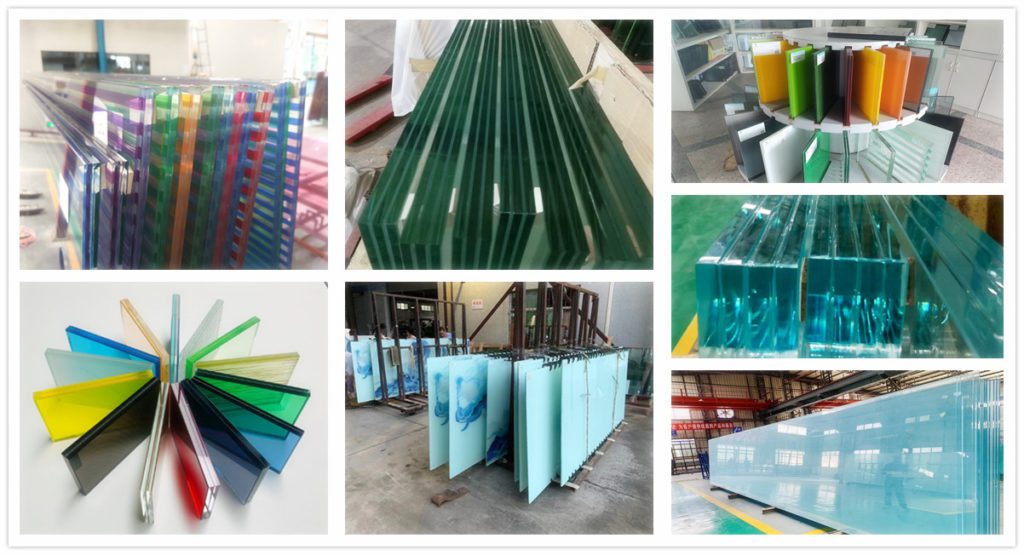 Different types of laminated glass products