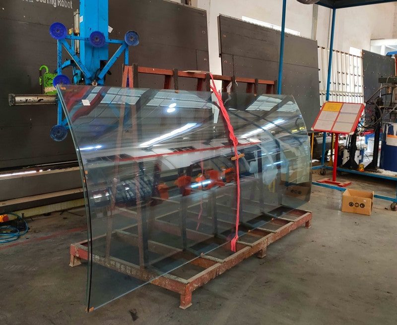  изогнутое стекло для душевой двери от Shenzhen Dragon Glass
