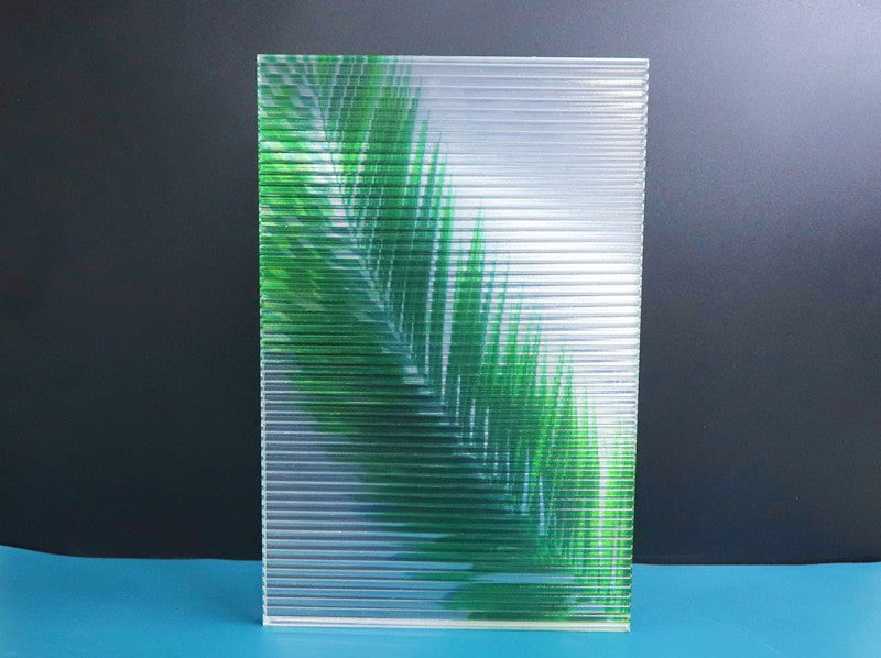 Shenzhen Dragon Glass architecture fluted glass,  Fabric Laminated Ribbed Glass