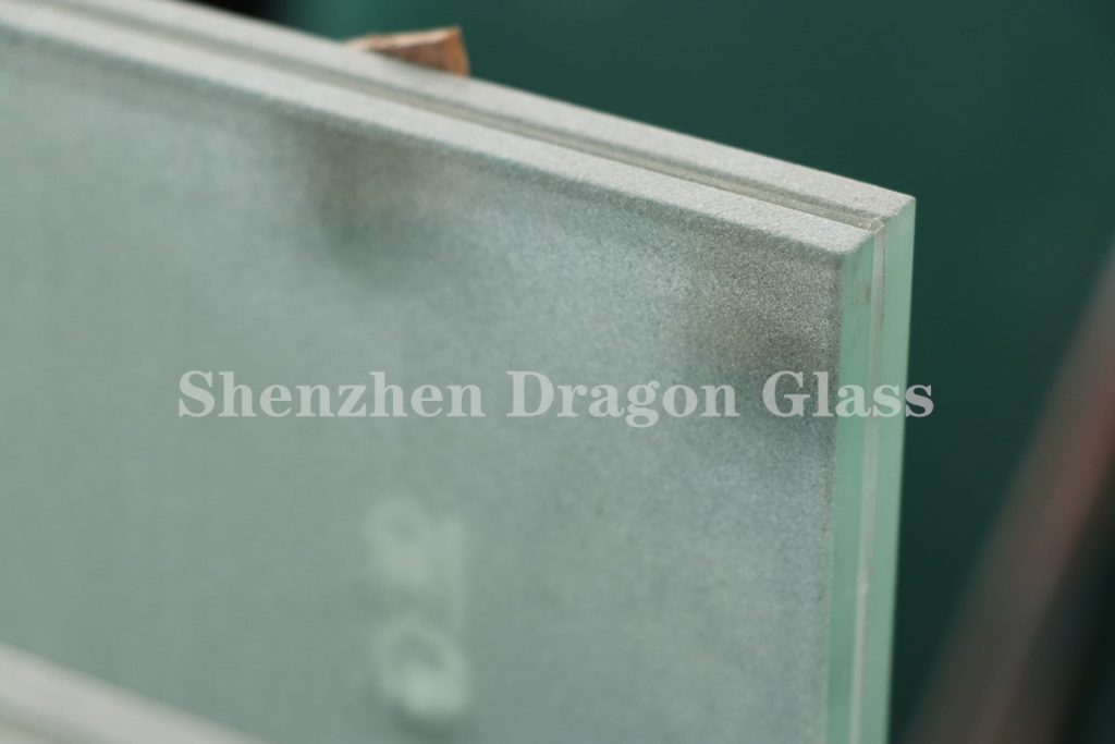 17.52mm clear frosted laminated glass canopy roof, CE certified canopy glass for sale