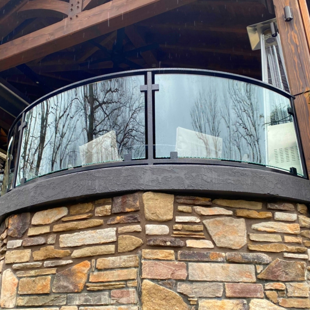 curved glass for balcony
