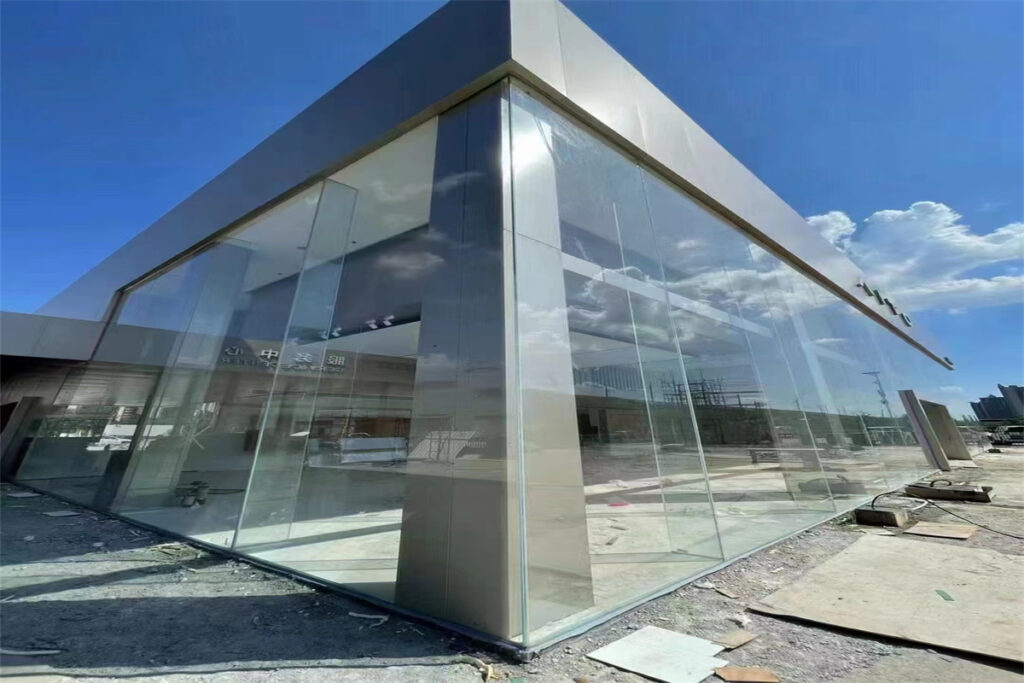 15mm high quality tempered ESG glass for Automobile store curtain walls