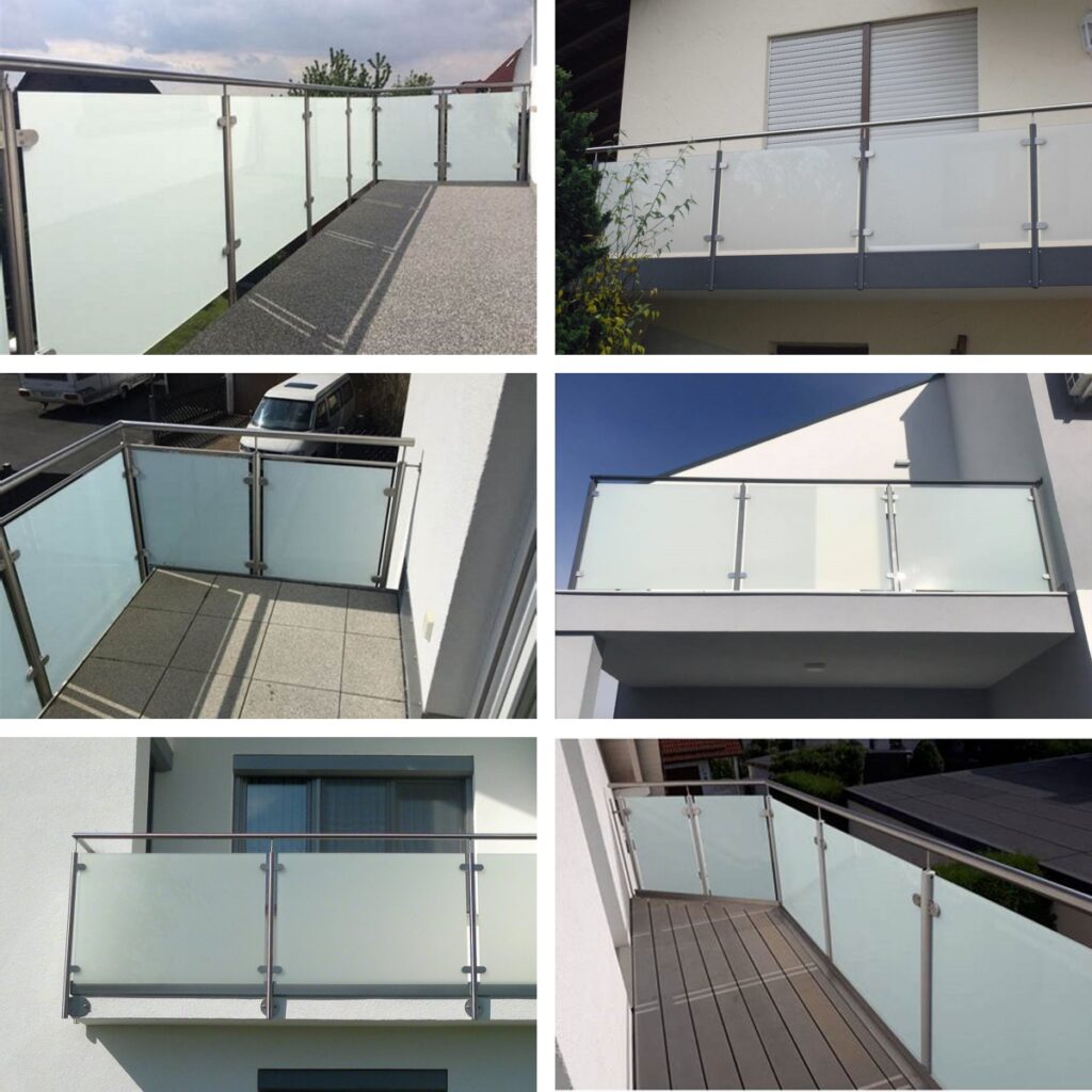 Super premium 10+10mm milky white laminated glass for outdoor glass railing system