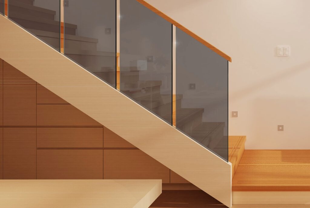 8+8mm grey laminated glass for glass balustrades