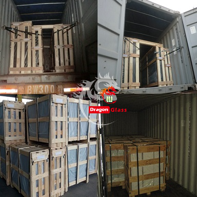 The packages and packing of 8mm+15A+8mm double glazed glass